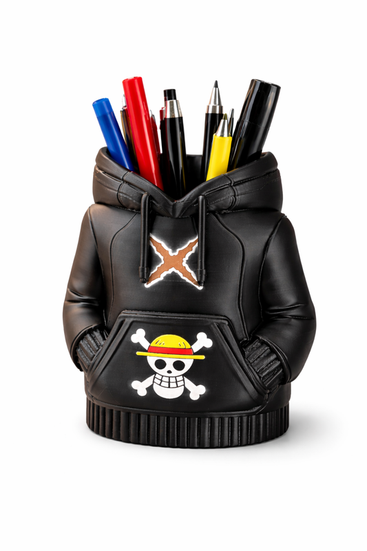 One Piece Style Hoodie Pen Stand – Unique 3D Printed Desk Accessory & Gift for Anime Lovers